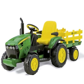 Trator Elétrico John Deere Ground Force 12V com Carretinha em Oferta na Shopee