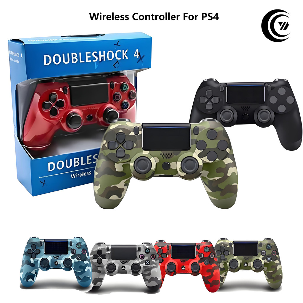 Controle camuflado compatível com Ps4 sem fio joystick com cabo carregável