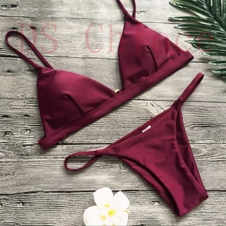 Biquini Asa Delta com Bojo em Suplex Feminino Conjunto Moda Praia