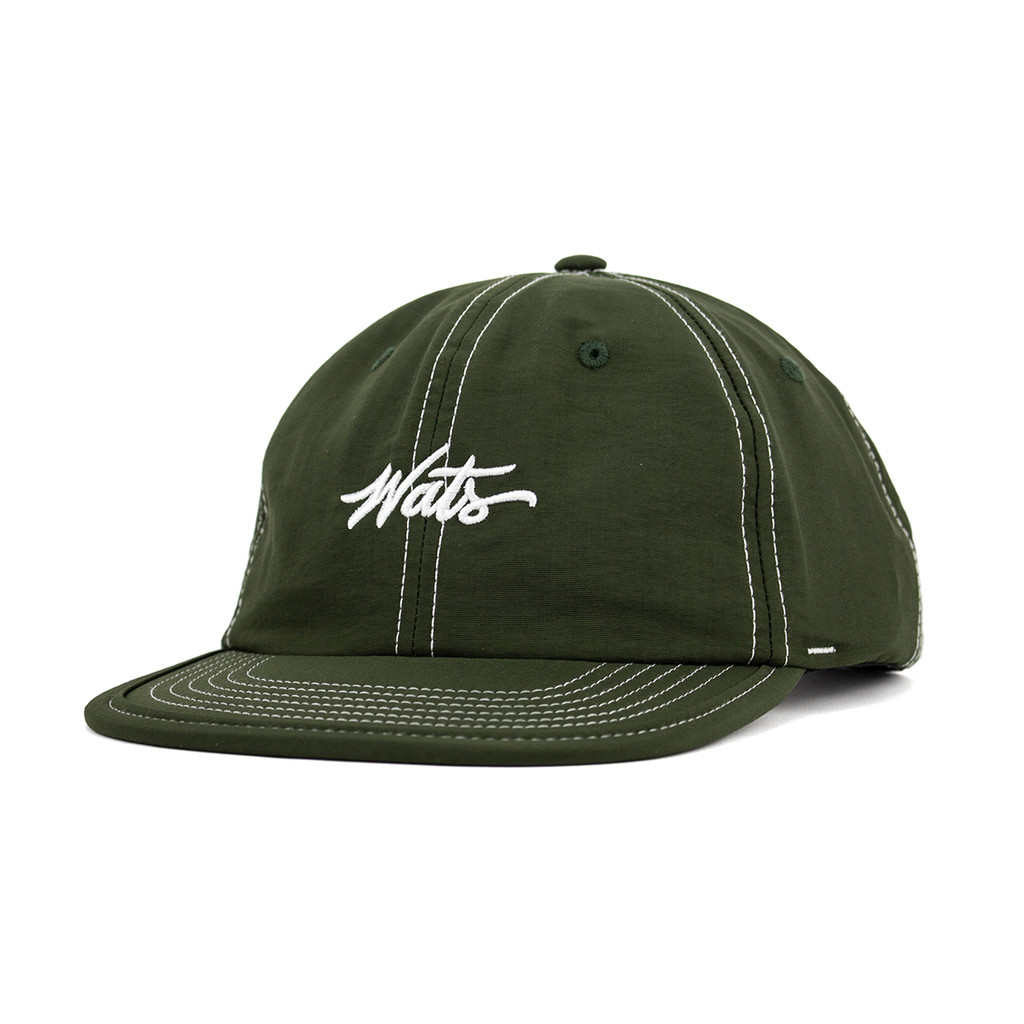 Boné Wats Dad Hat Tag Verde Musgo Six Panel Strapback