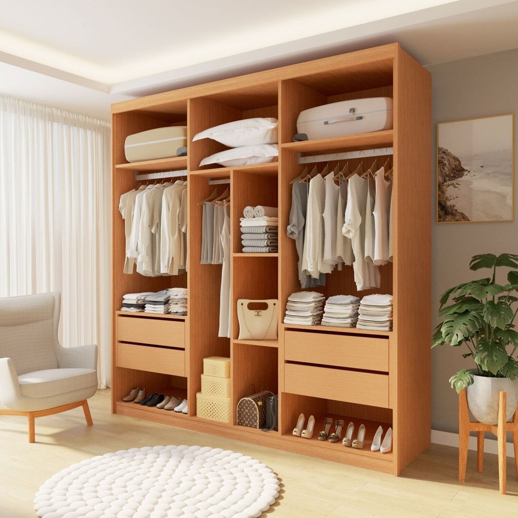 Closet Casal sem Portas 4 Gavetas Miami Cinamomo | Shopee Brasil