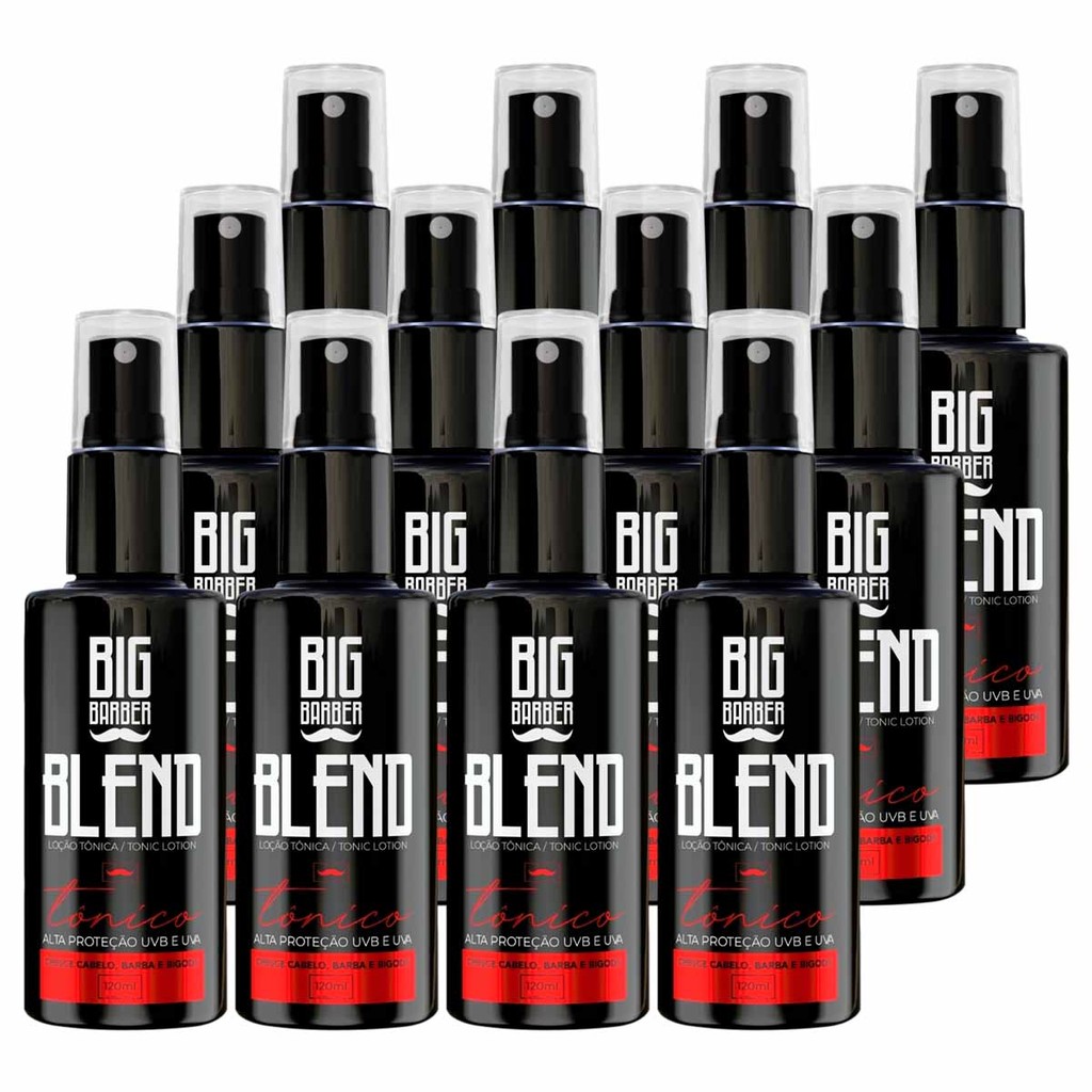Kit 12x Produto Para Crescer Barba Loção Blend Big Barber | Shopee Brasil