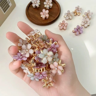 Kit 12 Piranhas /Presilhas Mini Flor Com Pérola/ Cristal e Strass – Grampos de Cabelo Decorativos Para Mulheres - WL em Oferta na Shopee