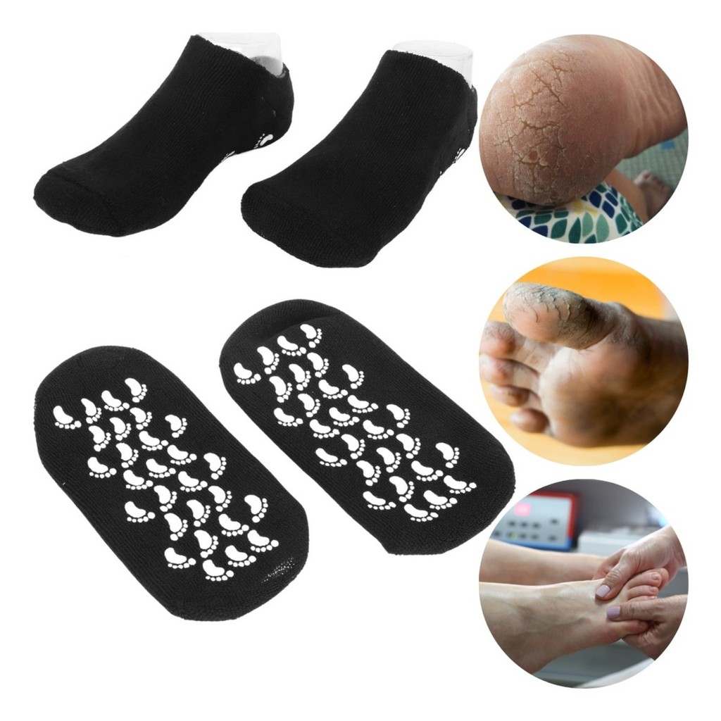 Par De Meias Hidratante Para Os Pés Hidratação Gel Spa Cuidado Pés ...