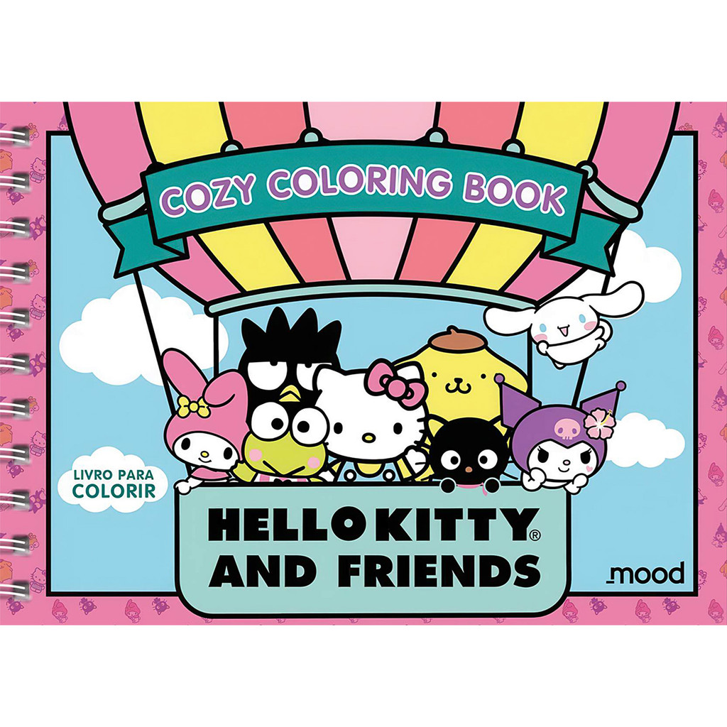 Livro Hello Kitty And Friends Cozy Coloring Book Bobbie Goods Capa Dura ...