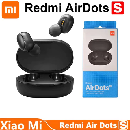 Fone Sem Fio Redmi Airdots S Xiaomi TWS Bluetooth 5.0 Preto vermelho Azul Para Android Ios Smartphones Estéreo