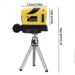 Régua Laser De Medição, Ponto De Linha Vertical Horizontal/Nível De Infravermelho Cruzado, 360 Graus Ajustáveis