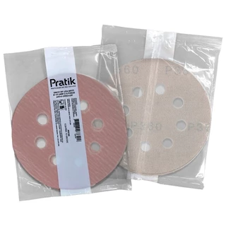Disco Lixa Seco Pratik AR215 | 127.4mm 8 Furos com Velcro G220 - Embalagem com 10 Unidades em Oferta na Shopee