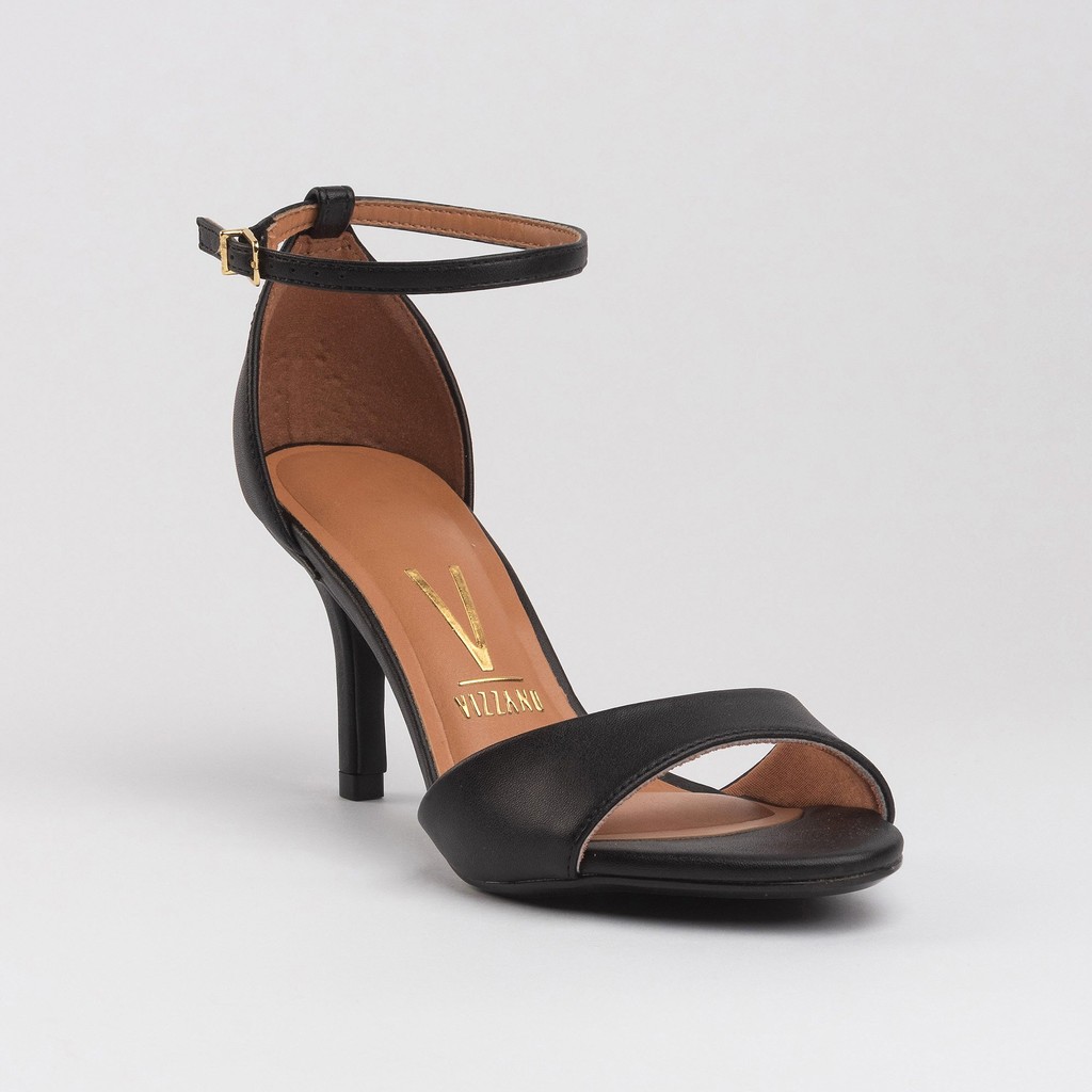 Sandália Feminina Vizzano 6524100 Salto Médio Fino Festa Fivela de