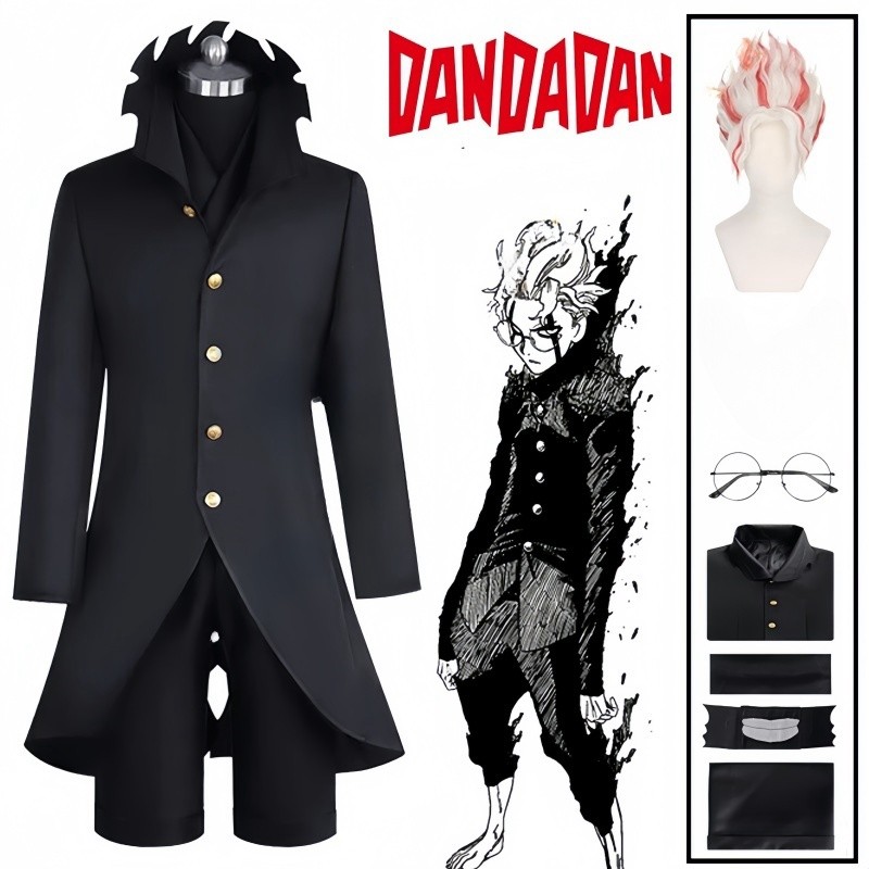 Anime Dadan Ken Takakura Okarun Cosplay Traje Peruca Máscara Uniforme Óculos Momo Ayase Festa De Halloween Para Mulheres