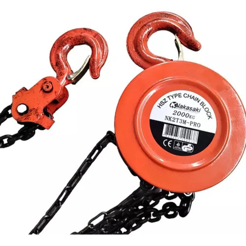 Talha Manual De Corrente 2 Toneladas, 3 Metros - Nakasaki | Shopee Brasil