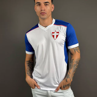 Camisa Palmeiras Retrô 1914 Cruz de Savóia Dry Branca Masculina