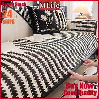 【 MLife 】 1/2/3/4 Sofá Chenille À Prova D'água Capas De D'água Capa Em Forma De L Protetor De Móveis Com Antiderrapante