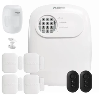 Kit Central de Alarme ANM 24 NET Intelbras + 4 Sensores XAS 4010 Smart + 1 Sensor IVP 2000 SF