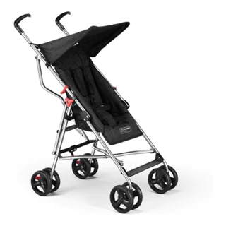 Carrinho Estilo Guarda Chuva Multikids Baby Carrinho De Bebê Guarda-chuva Pocket Preto Com Chassi De Cor Prateado