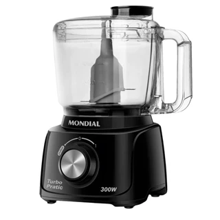 MULTIPROCESSADOR MONDIAL MP-16 300W PRETO E PRATA 110V