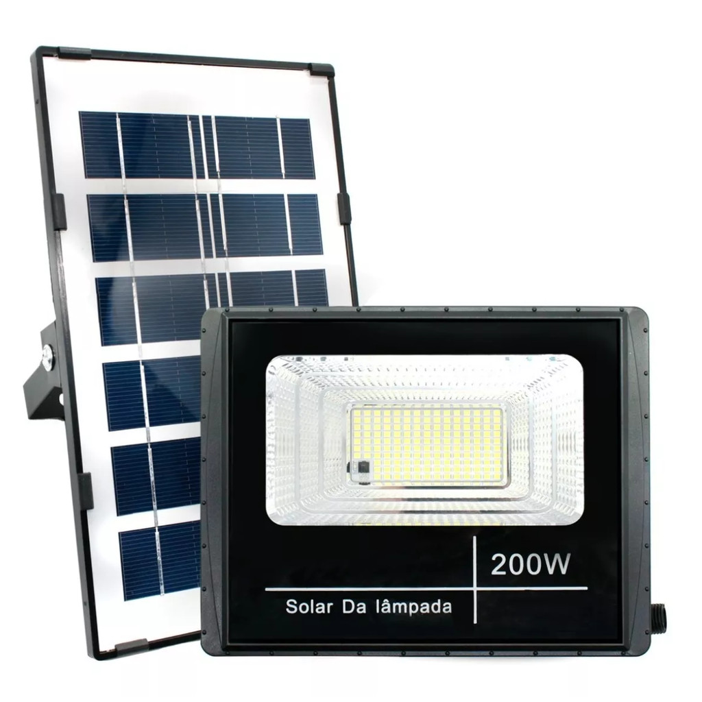 Refletor Solar LED 200W com 183 LEDs – Iluminação Potente, Econômica e ...