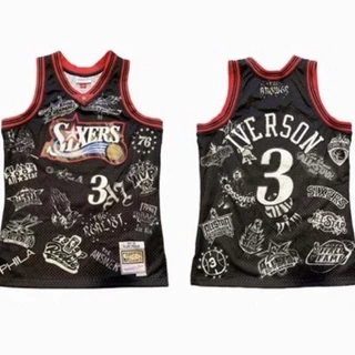 SIXERS IVERSON nba de basquete de alta qualidade T-shirt
