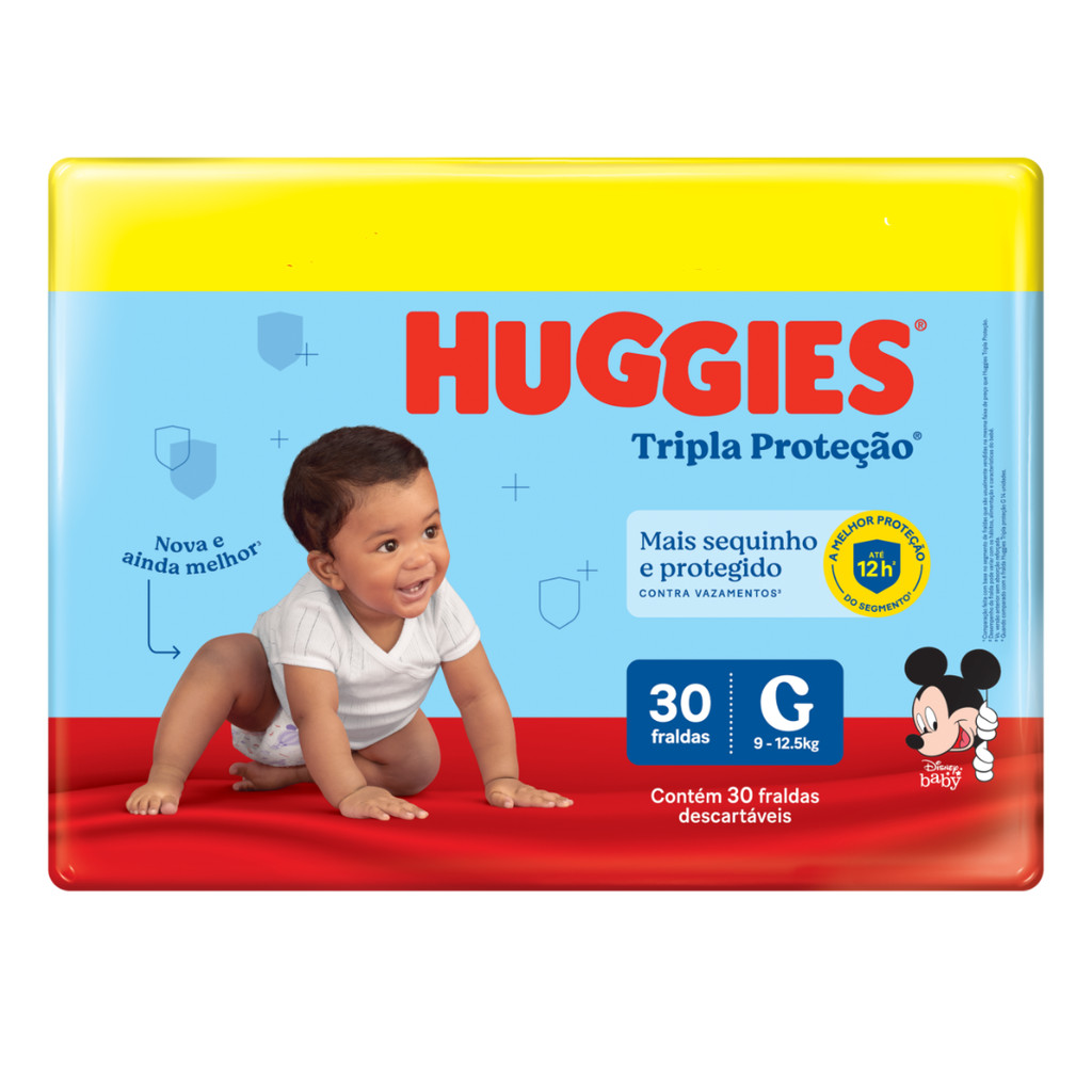 Fralda HUGGIES Tripla Proteçao MEGUINHA G 30UN | Shopee Brasil