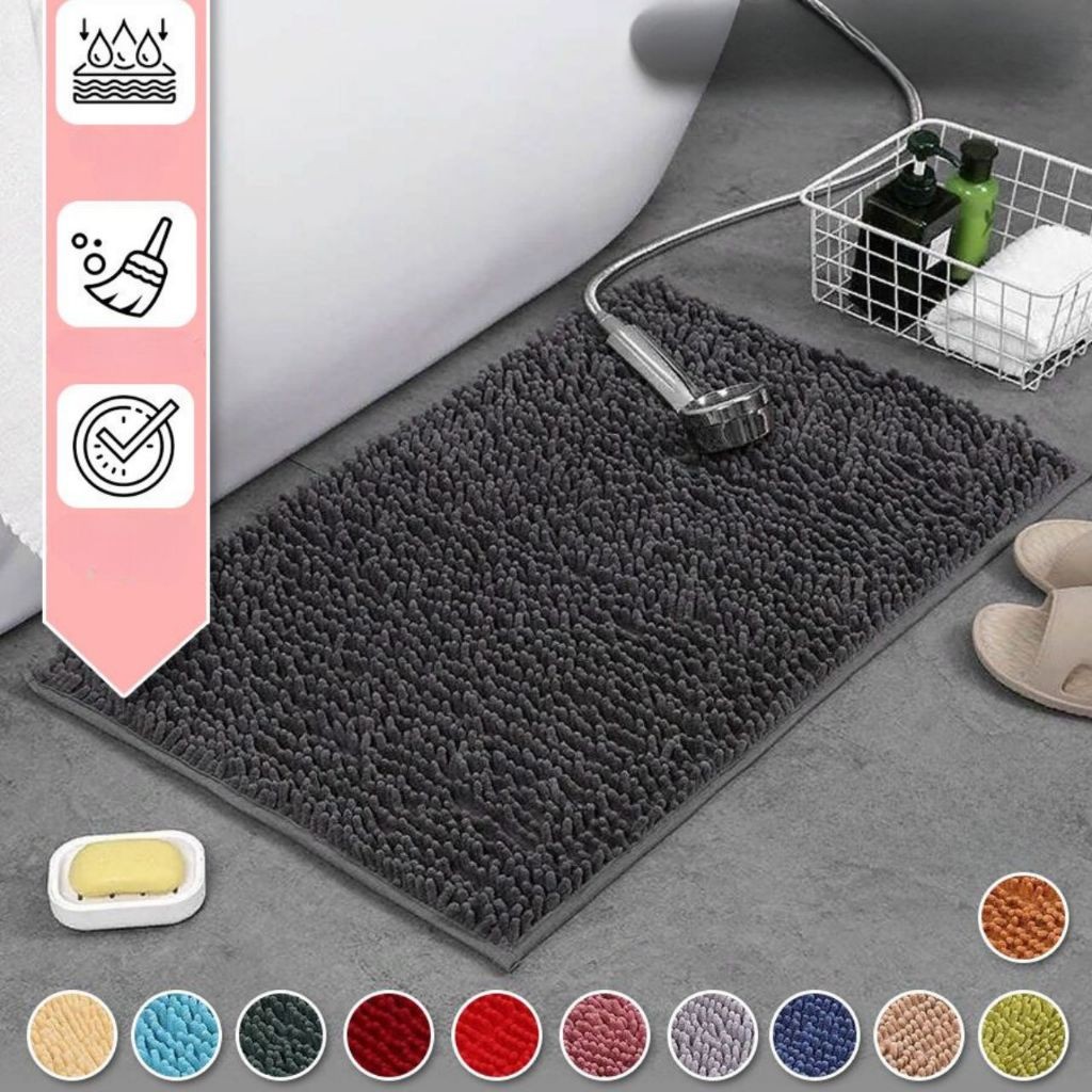 Tapete Banheiro 40x60 Antiderrapante Bolinha Absorve Agua | Shopee Brasil