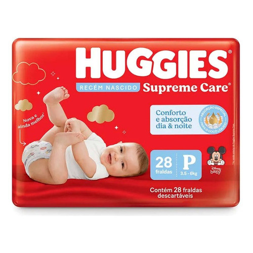 Fralda Descartavel Huggies Supreme Care P 28un
