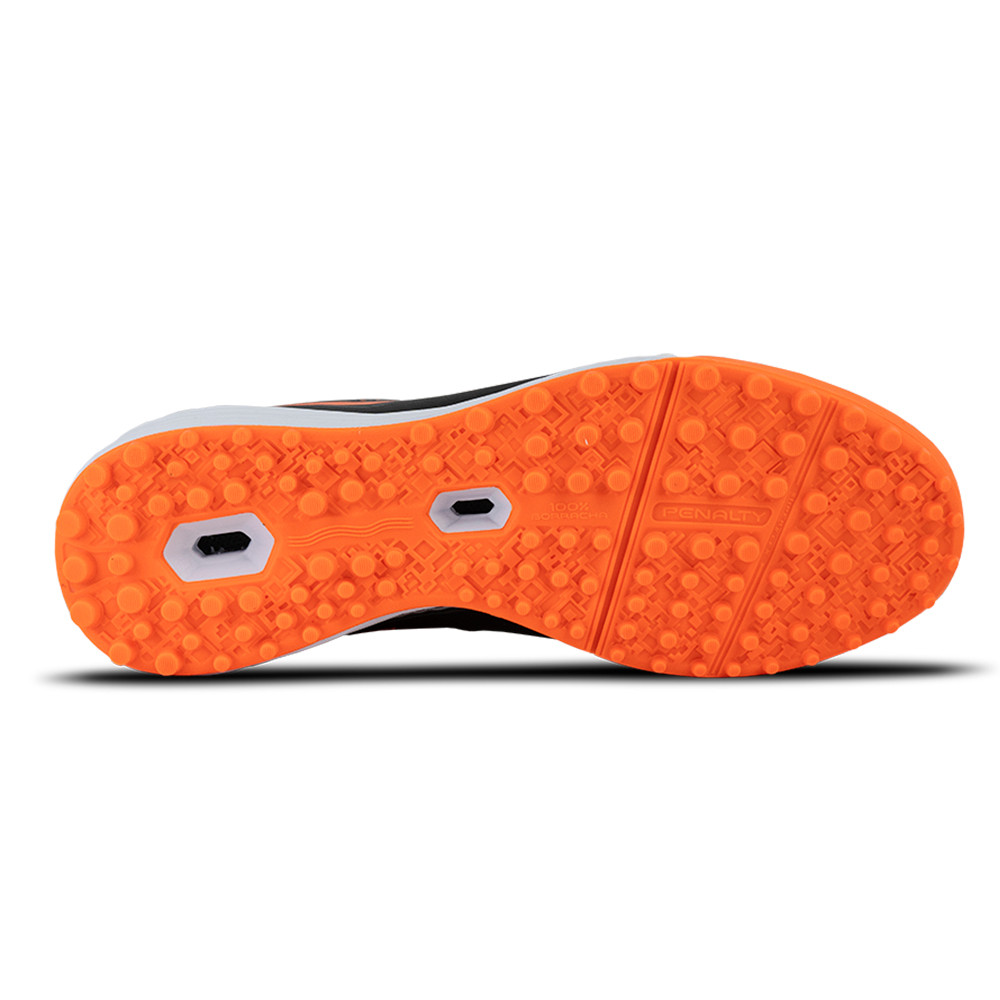 Chuteira Society Penalty Se7e Locker Y-2 Laranja Solado HiperFlex