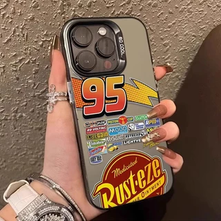 Relâmpago McQueen 95 Carros Caso De Telefone Para iPhone 11 12 13 14 15 16 Pro Max 16E X XS XR 7 8 Plus Capa Dura IMD