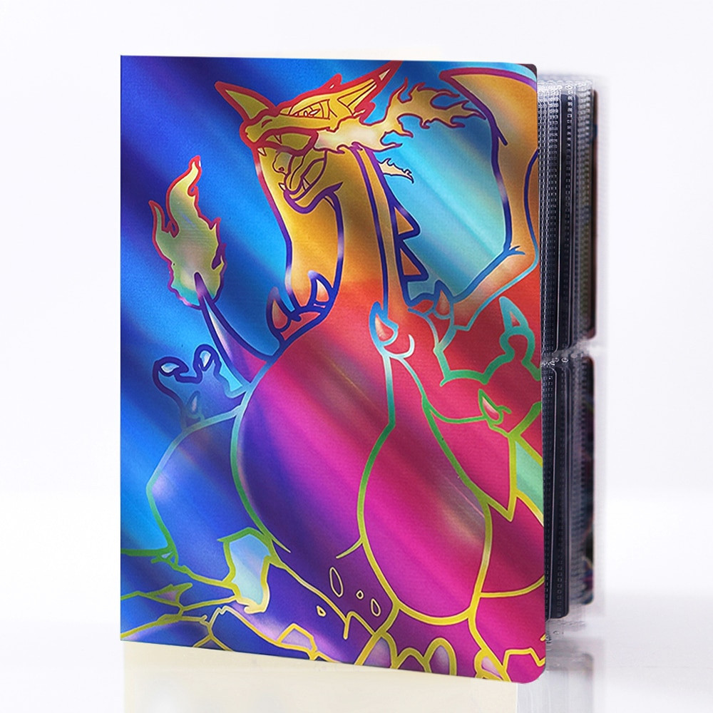 Nova Capa de Livro de Coleção de Cartas Pokémon Pikachu Charizard com 4 ...