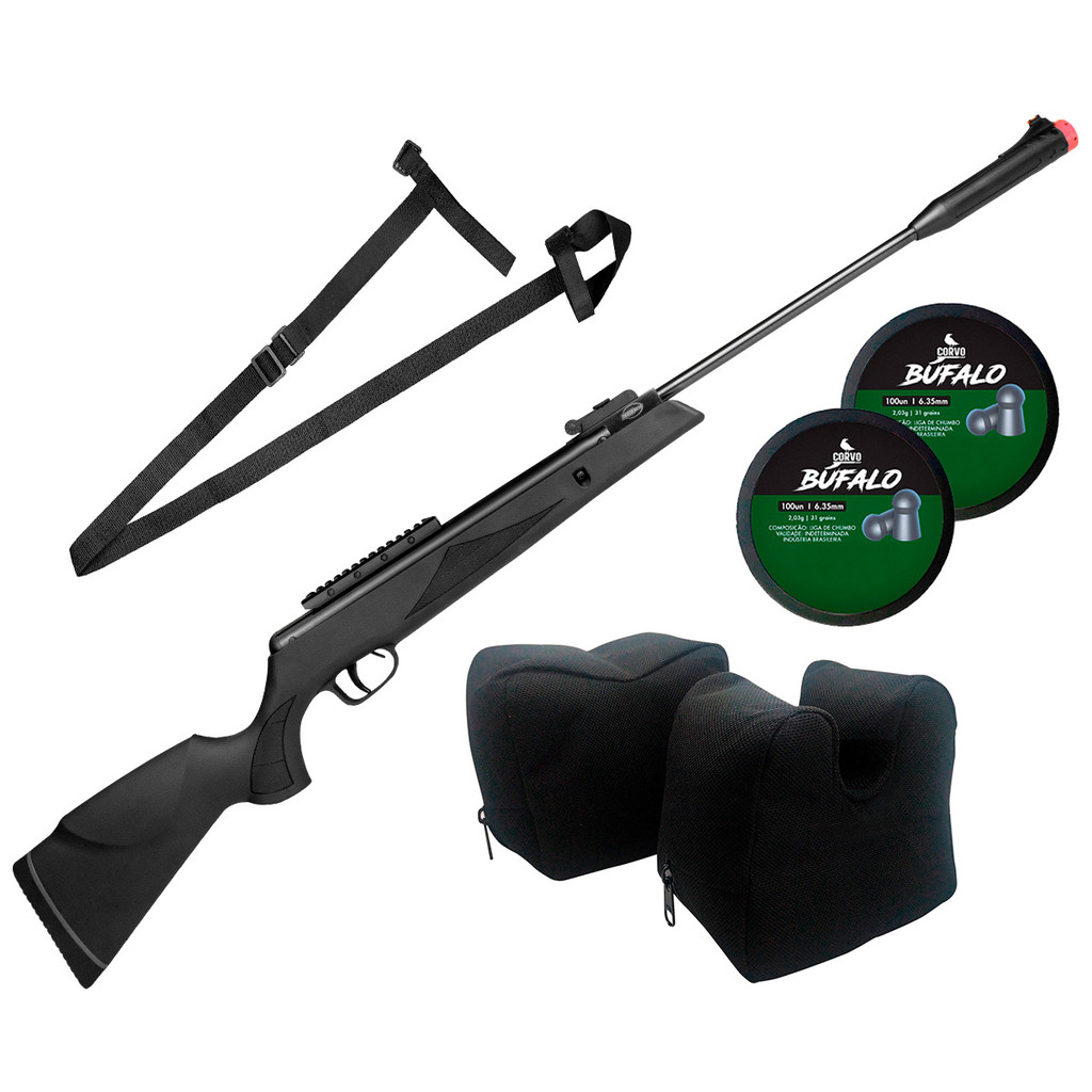 Carabina de Pressão Rossi Viper 6.35mm Espingarda Gás Ram 80kg com