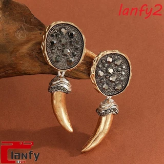Colar Multicamadas LANFY , Brincos De Com Pingente De Chifre De Boi De Sentido Avançado Criativo , Exagerados