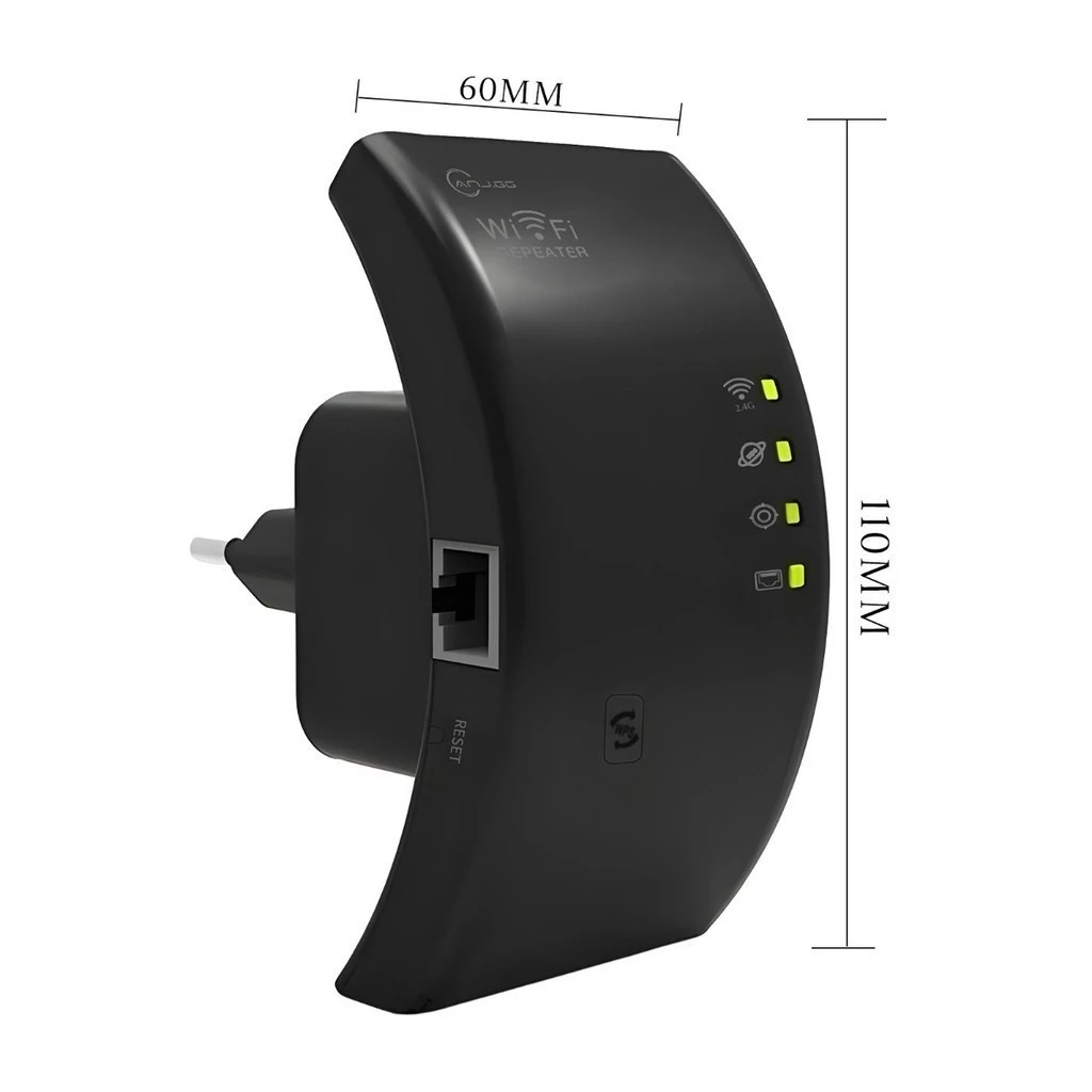 Repetidor WiFi 300Mbps 2.4GHz Amplificador de Sinal Wireless com Porta RJ45