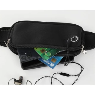 Pochete esportiva multicamadas à prova d'água para atividades, bolsa de cintura para corrida armazenamento multicamadas