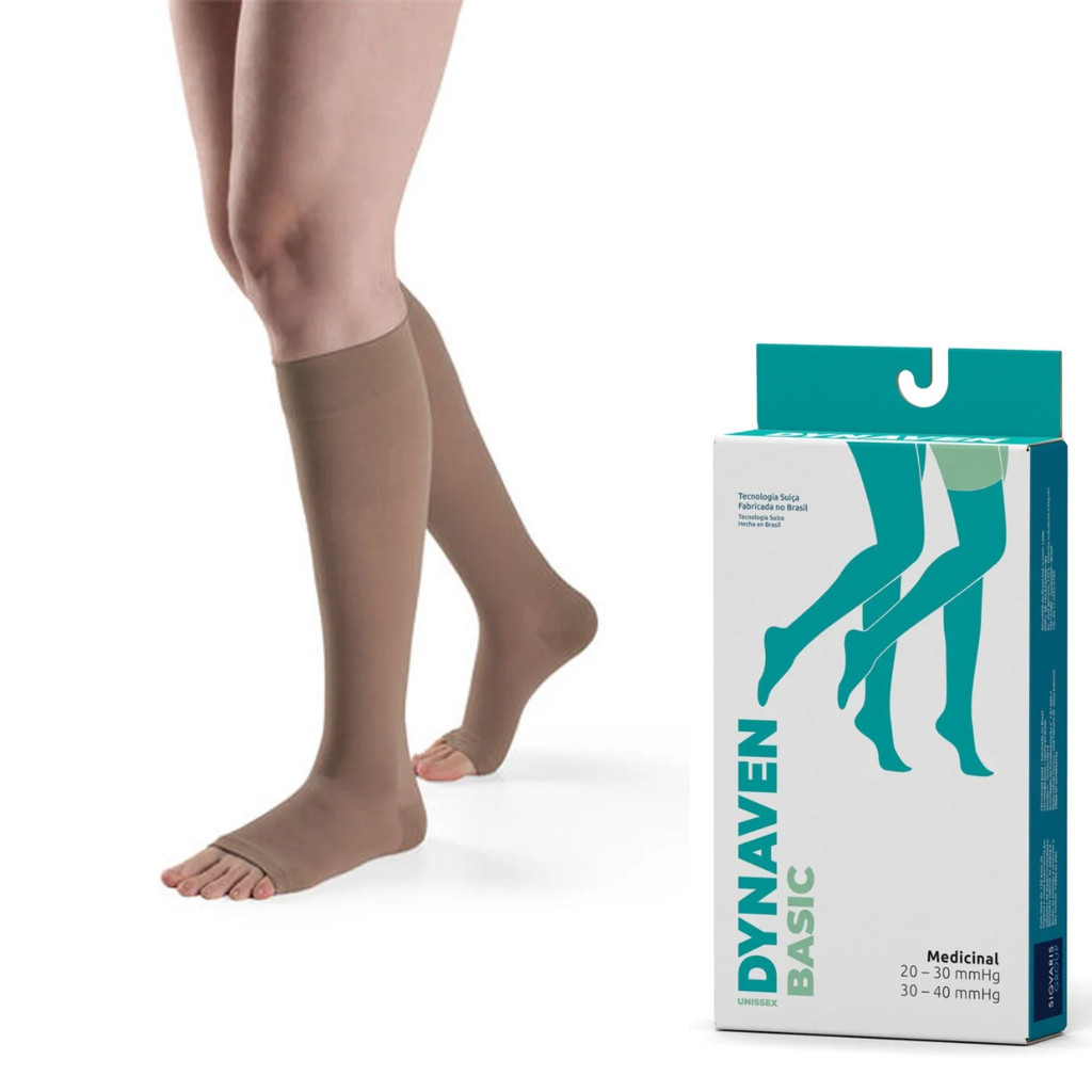 Meia de Compressão Panturrilha 3/4 Dynaven Basic 20-30mmHg - Sigvaris ...