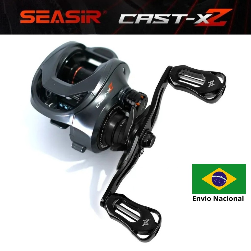 Carretilha de Pesca SEASIR Cast-X2, rol.hibrido 6+1 BB 7.3:1 9KG Fibra de Carbono Lado Esquerdo - Xz