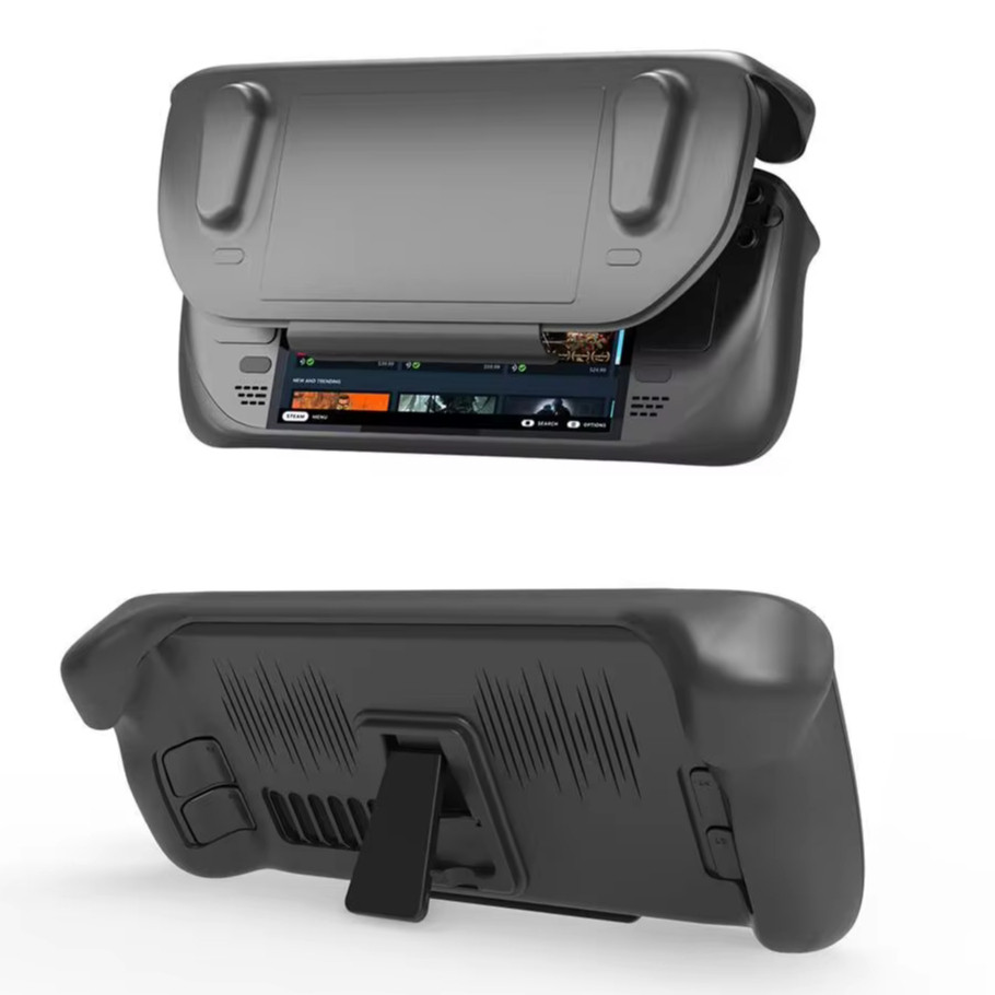 Steam Deck(olde) Host Case Set com Bracket Ultra-thin Protective Case Capa Removível Shockproof ou Película Premium 9H