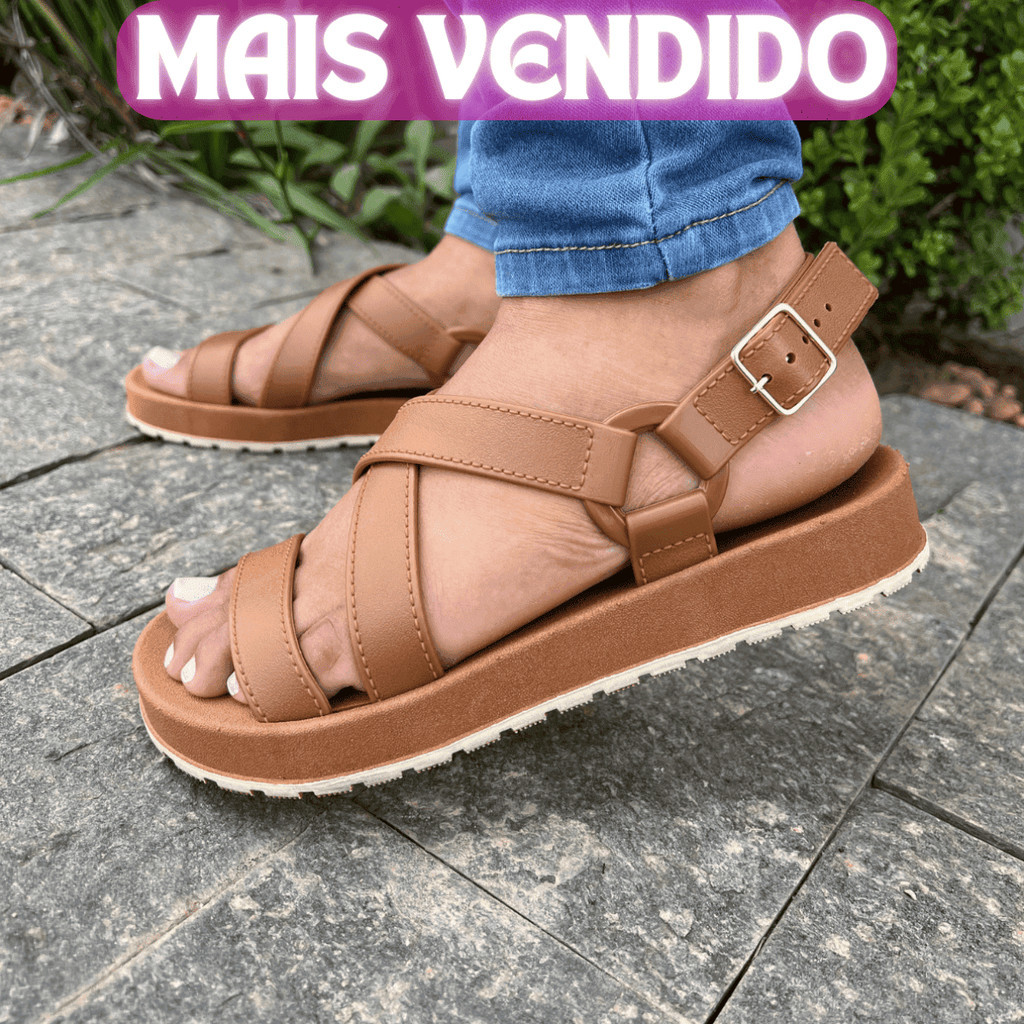 Sandália Feminina Casual Macia Tendência Estilosa DUNAS
