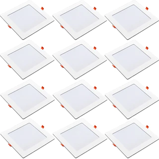 12 Painel Pop Led Quadrado Embutir 18w 6500K Bivolt Avant em Oferta na Shopee