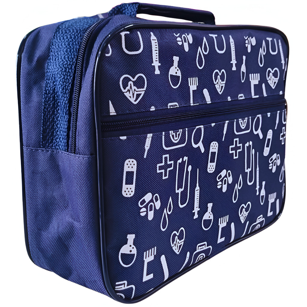 Bolsa de Estágio Enfermagem - Nylon Azul | Shopee Brasil