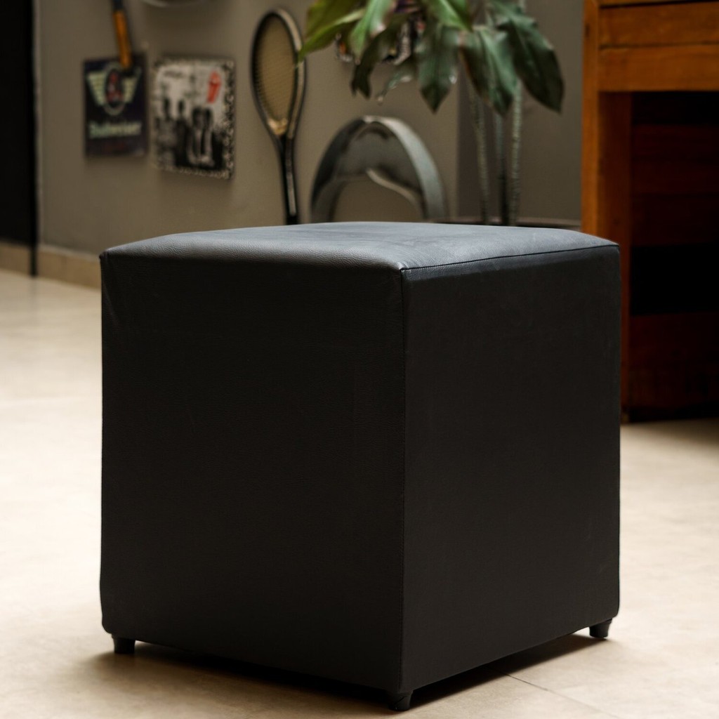 Puff Studio 40x40x40 Cm Courino sem Rodizios | Shopee Brasil