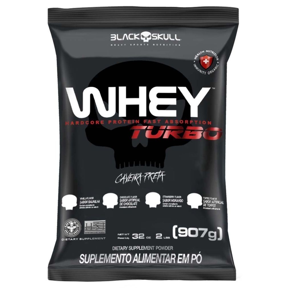 Whey Turbo Refil 907g Black Skull