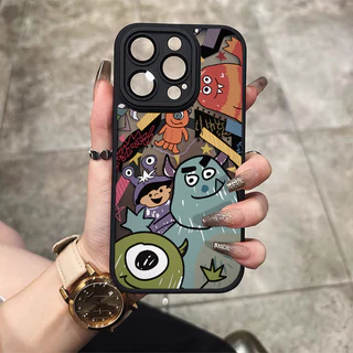 Capinha Capas Magsafe anti impacto De popular fofa monstro peludo verde Para iPhone 16 15 14 13 12 11 Pro Max case