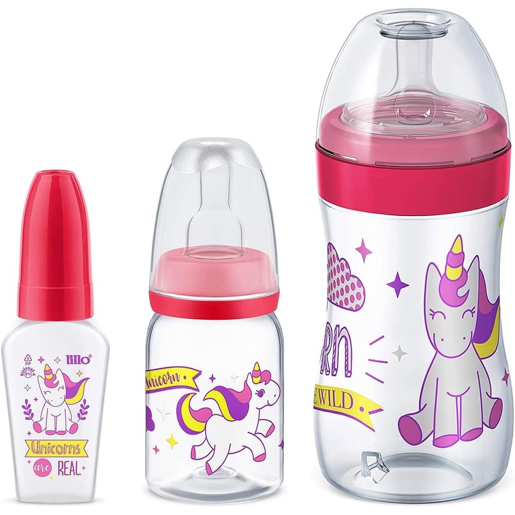 KIT 3 MAMADEIRAS LILLO EVOLUTION MAGIA ROSA | Shopee Brasil