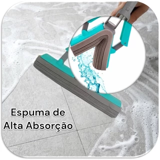 Mop Dobrável Rodo Esfregão Com Espuma Absorvente Rodo Fácil
