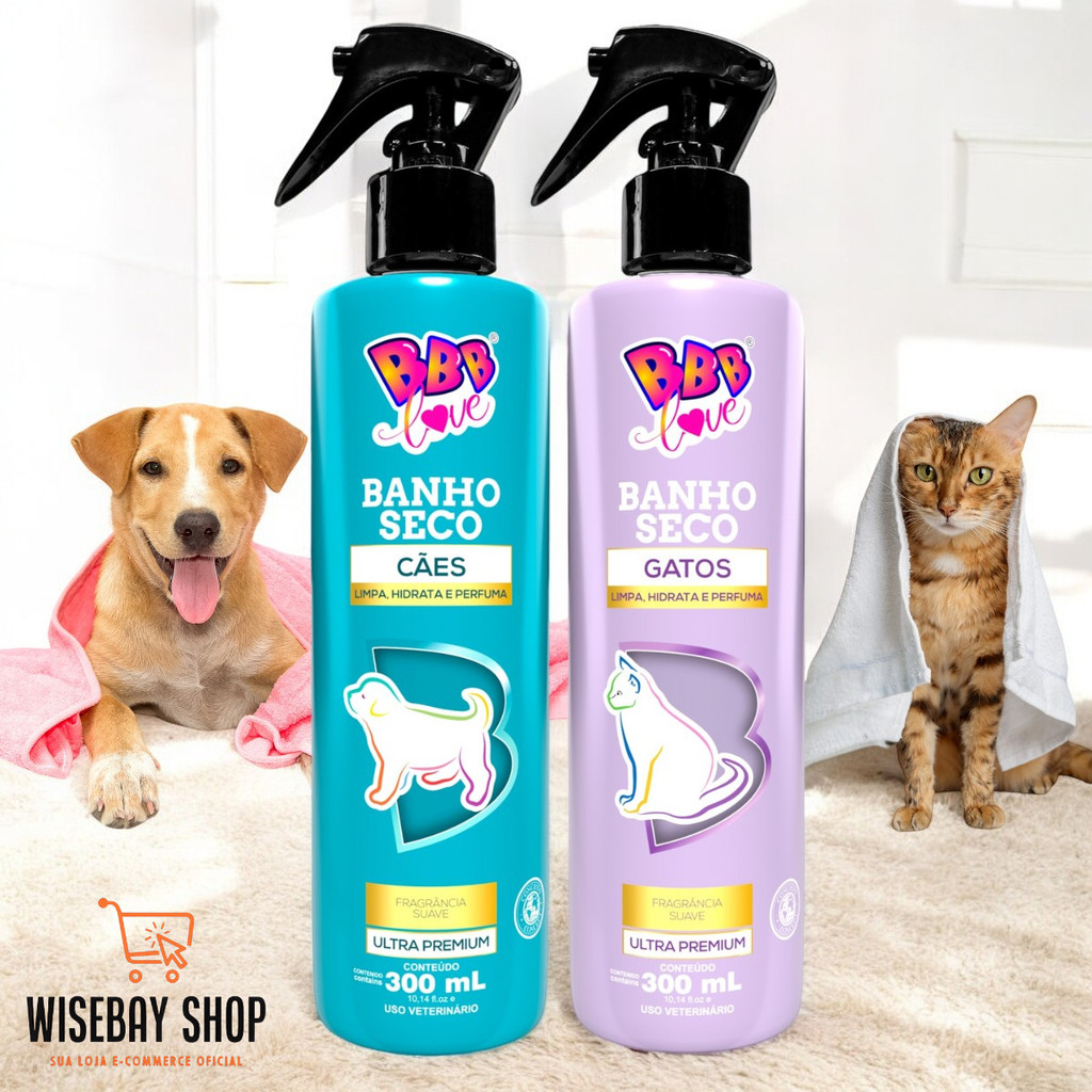 Banho a Seco para Cachorro e Gato ULTRA PREMIUM 300ML | Shopee Brasil