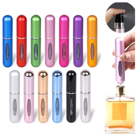 KIT 12 Pcs Porta Perfume Recarregavel Portatil Spray 5ml