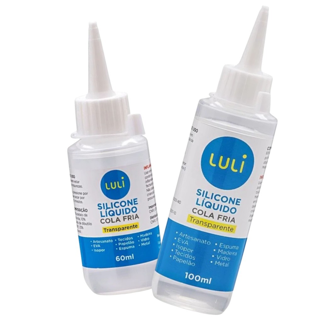 SILICONE LÍQUIDO COLA FRIA TRANSPARENTE LULI 60ML - 100ML | Shopee Brasil