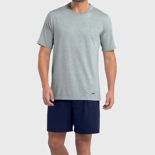 Pijama Masculino Algodão Manga Curta Confortável Mash
