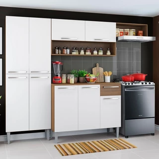 Armário de Cozinha Compacta Emilly Top Madesa em Oferta na Shopee