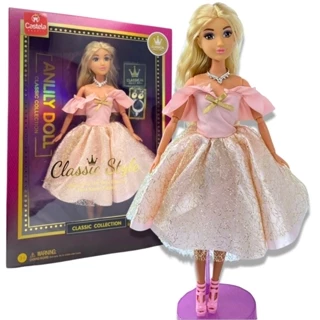 Boneca Anlily Classic Style Detalhes Em Dourado C/ Acessórios CBS0243 - Castela