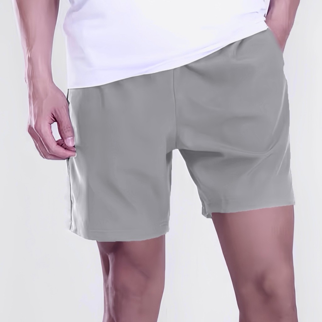 Bermuda Short Seca Rápida Malha Fria Masculina Lisa Bolso Com